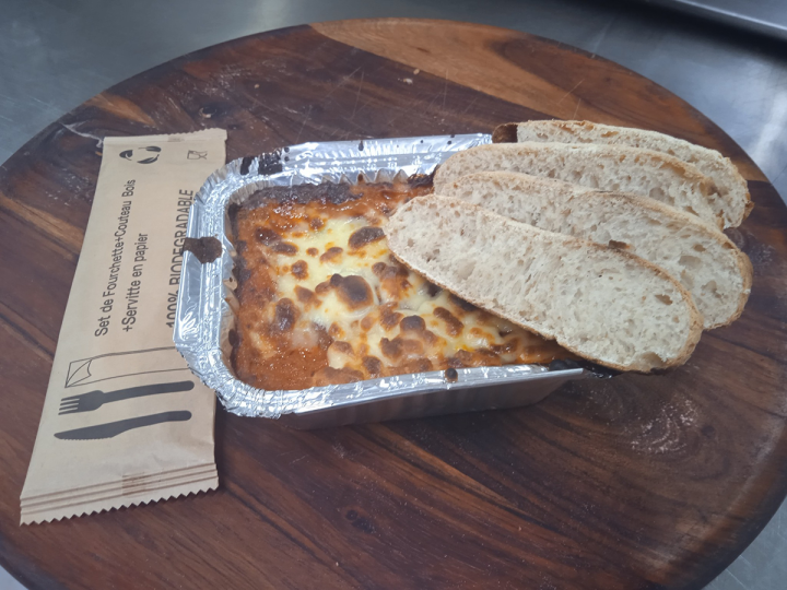 Gratin avec du pain Saint-Pierre