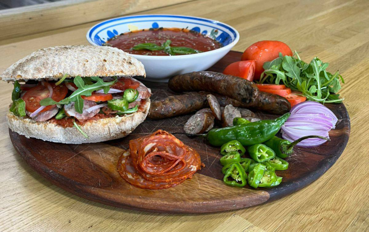 Assiette de burger Saint-Pierre