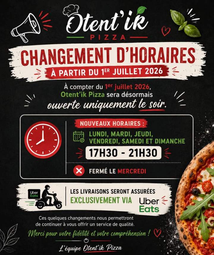 Visuel changement d'horaires